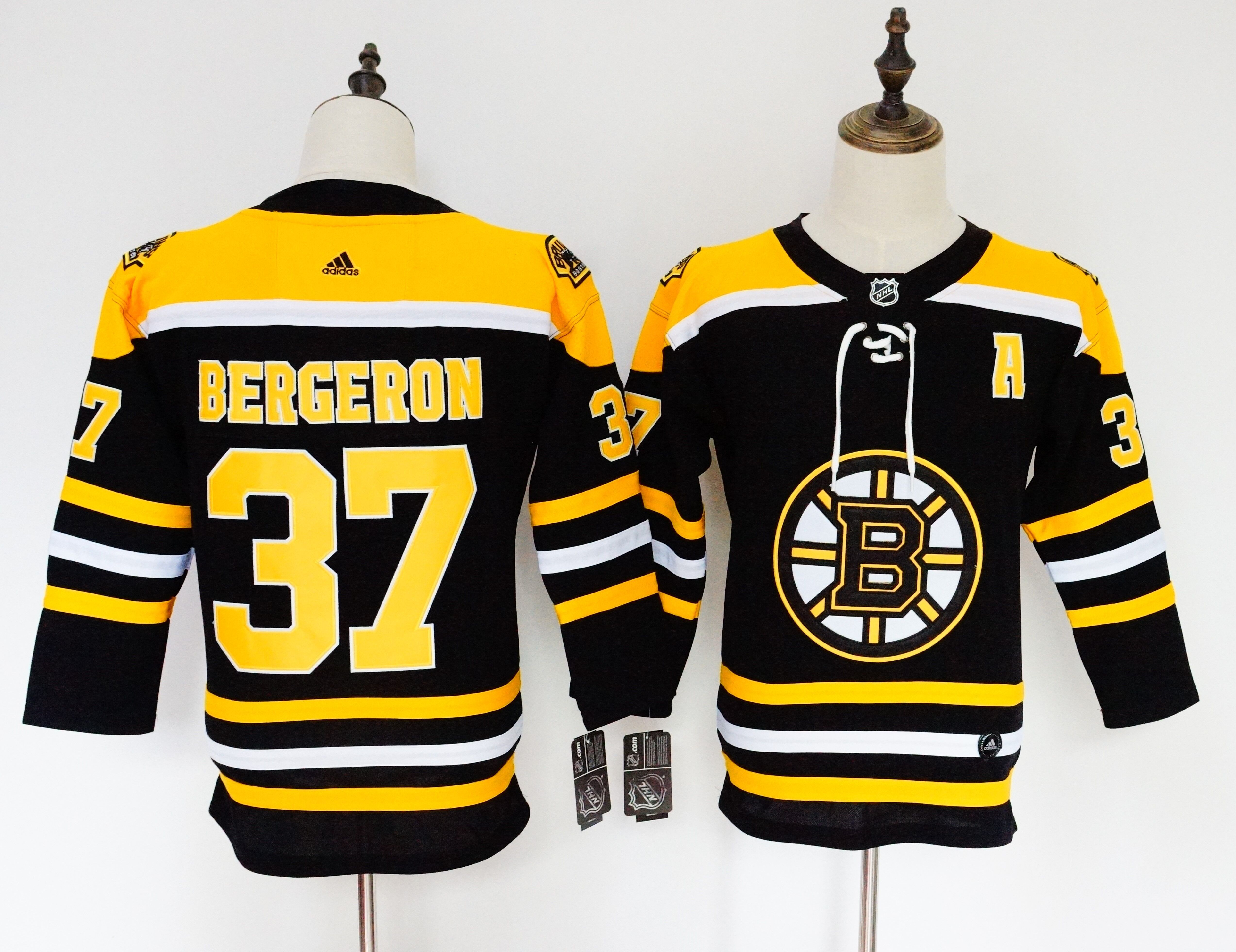 Women Boston Bruins 37 Bergeron Black Hockey Stitched Adidas NHL Jerseys